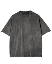 Made In Portugal Organic Cotton Oversize T Shirt Acid Wash Black